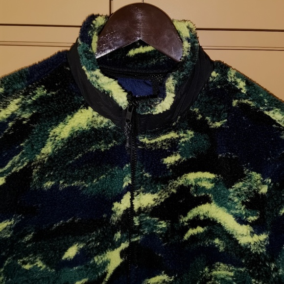 American Eagle Men Multi-colored Sherpa Zip-Up Jacket (M) - Picture 5 of 13